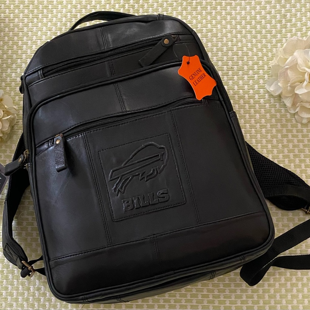 🏈Buffalo Bills Genuine Leather NFL Backpack - Picture 9 of 9